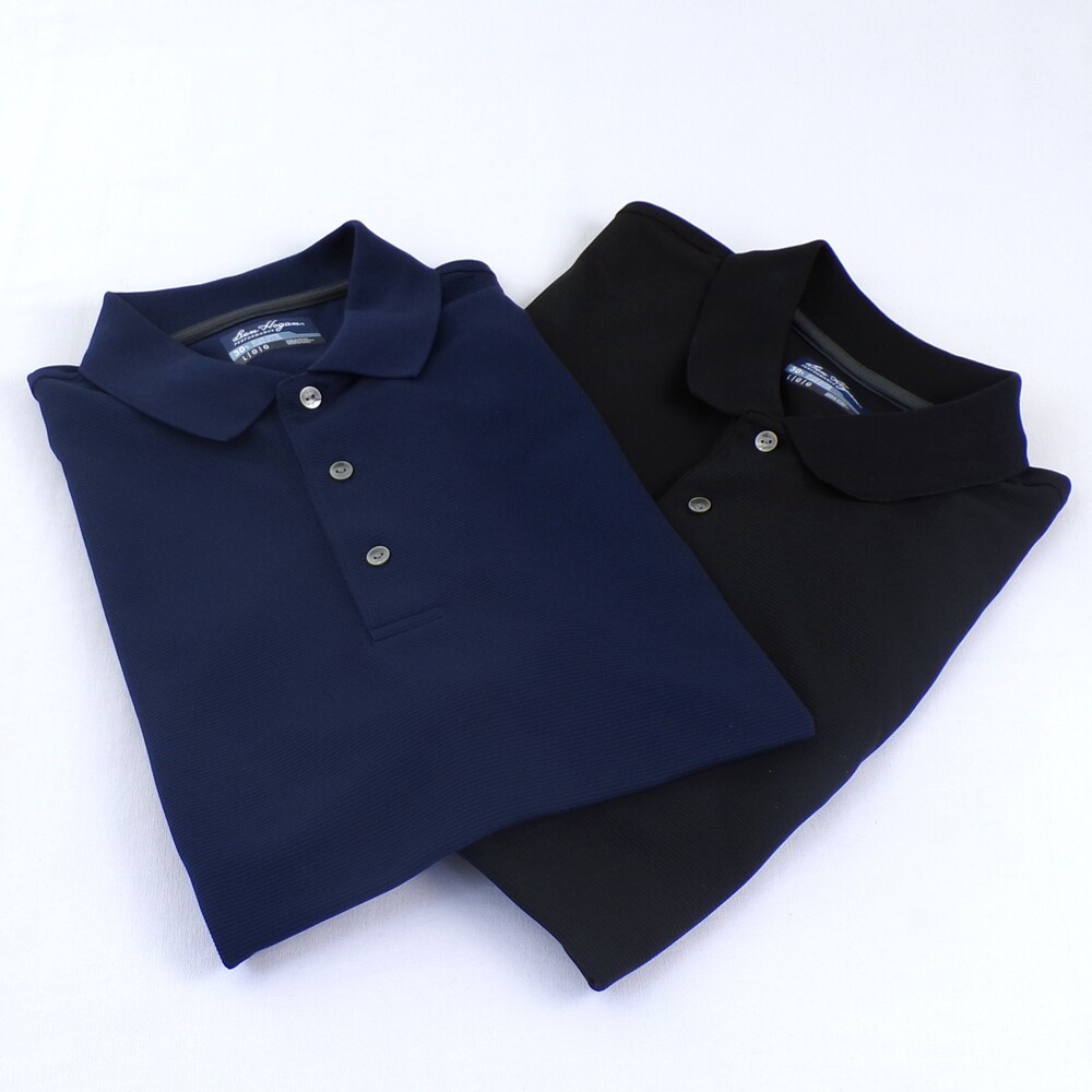 Ben Hogan Performance Golf Polo Lot of 2 Solid Blue & Black Large Barely Worn